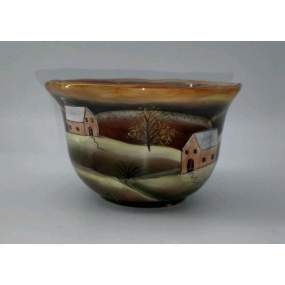 Apple time Design Bowl Small 5.50"W X 3.50 L X 5"D handpainted - Picture 1 of 6